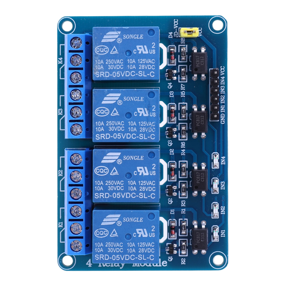 Relay Module 4 Channel - Carte de relais 4 canaux 5V