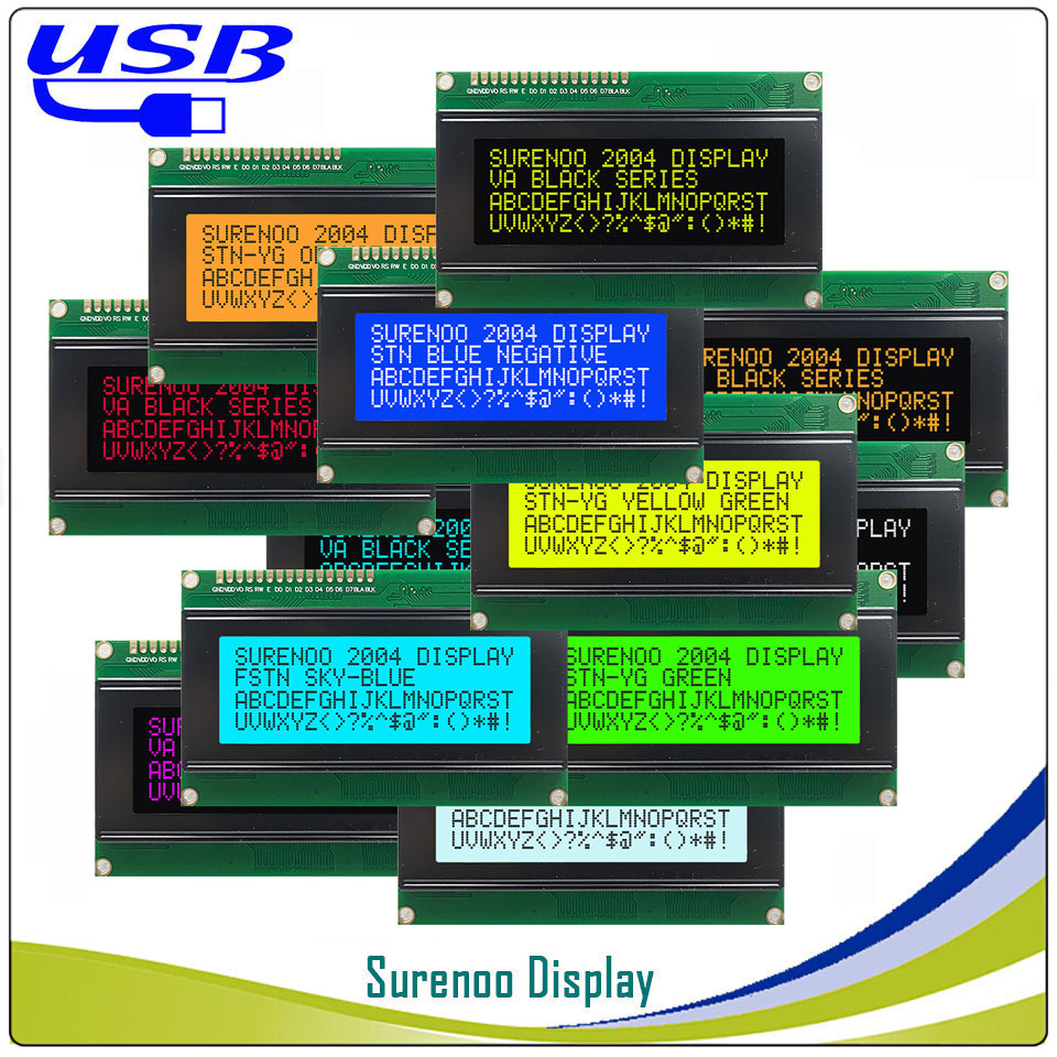 Lcd 1602 - Surenoo-Panneau d'Affichage LCD pour PC à