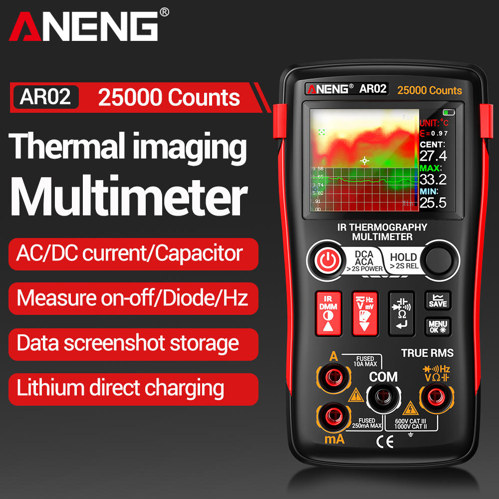 Tft Display 2.4 - Multimètre à imagerie thermique ANENG, résolution