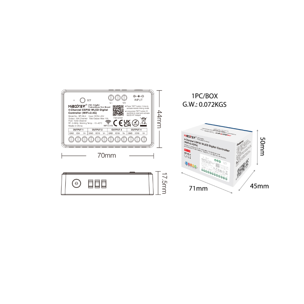 Miboxer SPIW5-4 5 en 1, contrô - Ws2812B avis et prix