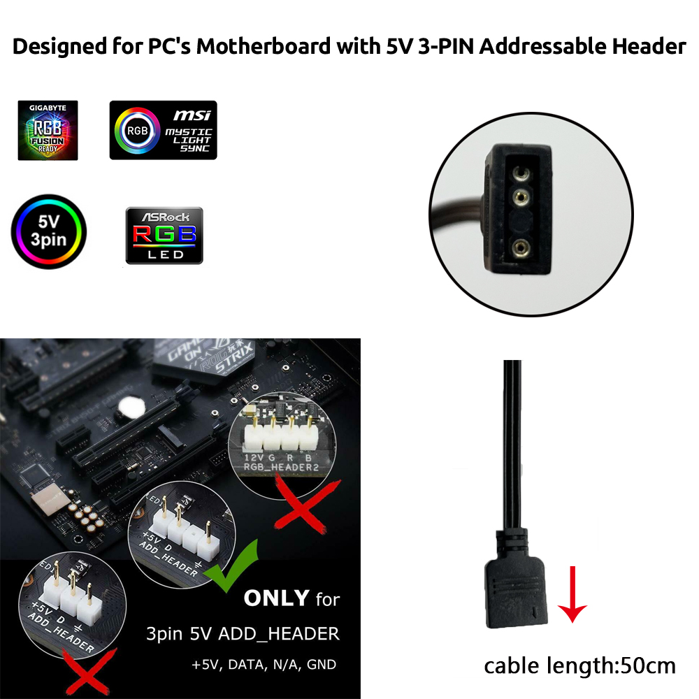 Connecteur 3 broches ARGB 5V p - Ws2812B avis et prix