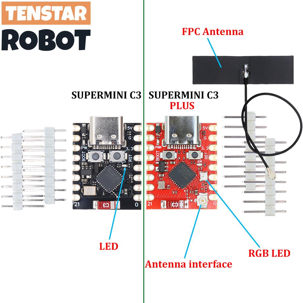 TENSTAR ESP32-C3 Supermini Plu - Lora Rfm95 avis et prix